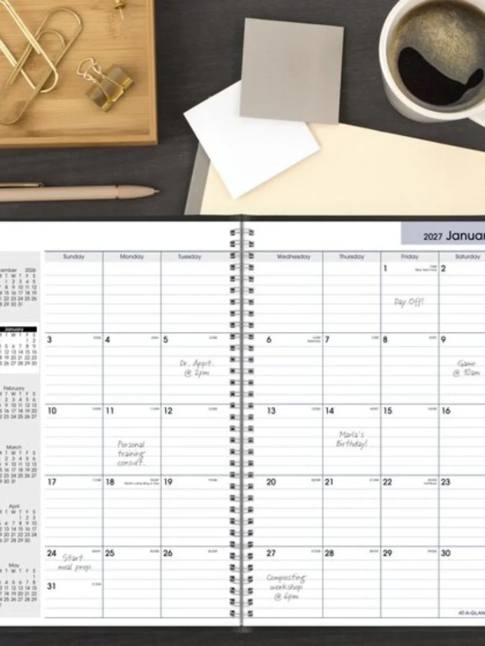 At-A-Glance 2027 DayMinder Monthly Planner Black Large 8